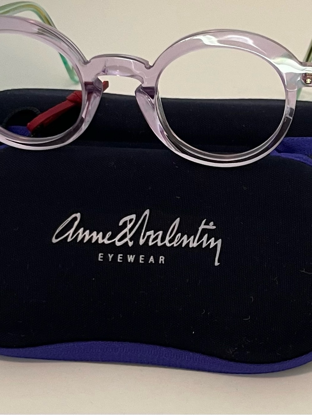 Anne et Valentin Belleville 20C16 Women's Round Lilac Transparent Eyewear Frames